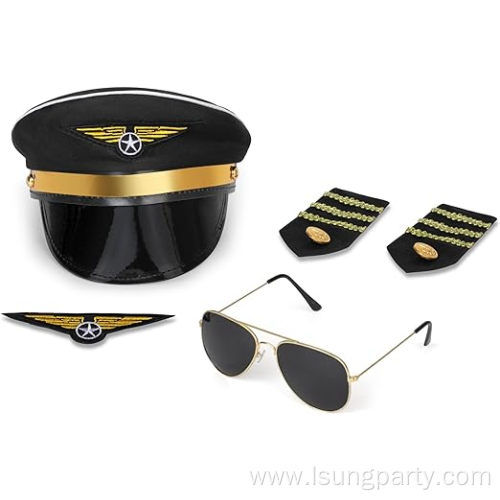 Airline Pilot Costume Accessory Set for man child